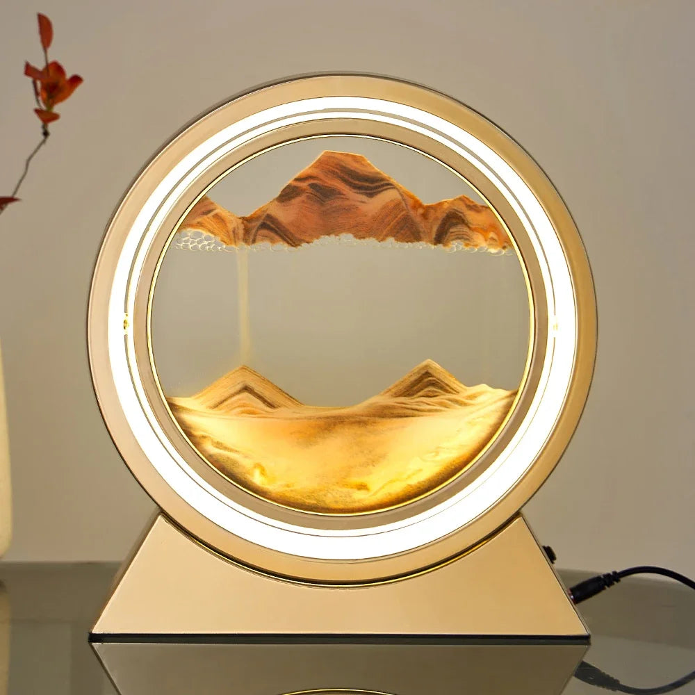 Lampe d'art de sable 3D en mouvement